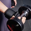 Weight Lifting Wrist Straps and Hooks Set - Black, Reinforced