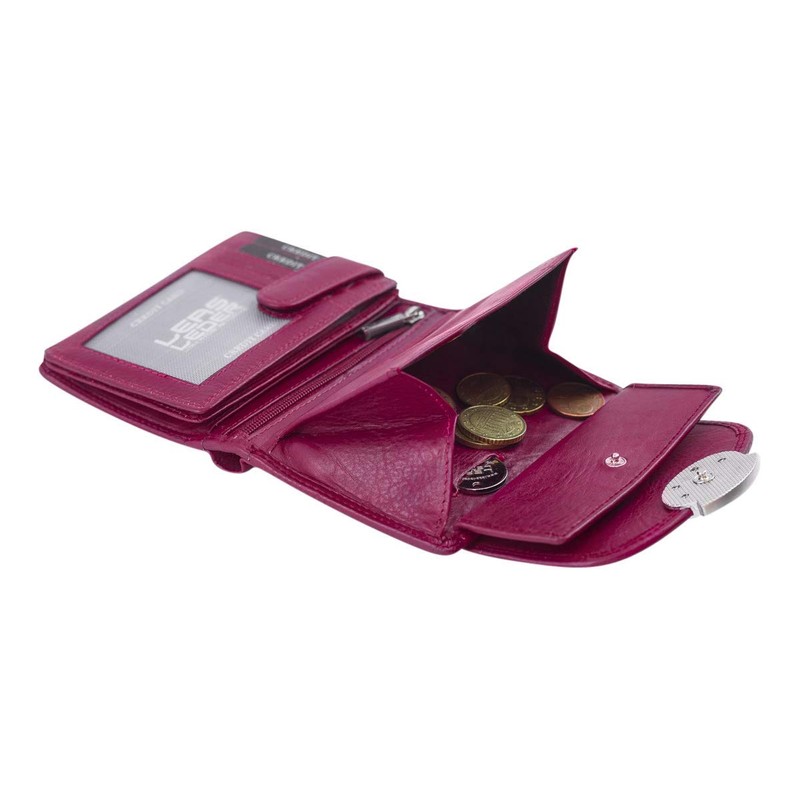 Ladies Wallet LEAS, Genuine Leather, red - ''LEAS Ladies-Collection''