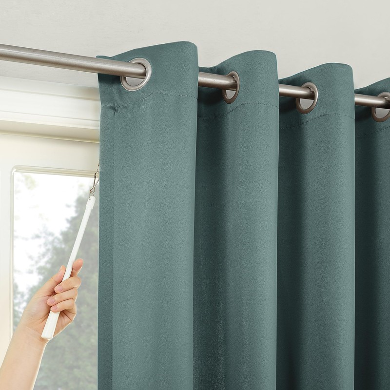 Sun Zero Easton Extra-Wide Blackout Grommet Sliding Patio Door Curtain