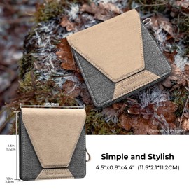 K&F Concept Lens Filter Case, Waterproof Faux Suede Camera Lens Filter Pouch for 95mm Square Filters ND CPL UV Filters