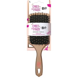 Emily in Paris x Bo Paris Paddle-Bürste zum Entwirren von Haaren, große Größe, weiche Borsten, Anti-Bruch, glattes & schnelles Styling, für langes, dickes oder lockiges Haar, 1 Stück