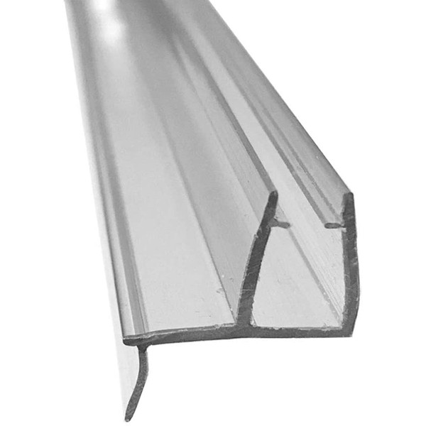 Clear Shower Door Sweep Seal with Drip Rail for 3/16" and 1/4" Glass - 35" long