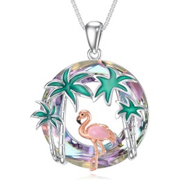 Midari Necklace, Sterling Silver, artificial crystal