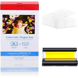 USUPERINK Replace Canon KP-36IN Color Ink/Paper 4 x 6 inch (36 Photo Paper Sheets + 1 Color Ink Cassette) Compatible for Canon SELPHY CP1300 CP1500 CP1200 Wireless Compact Photo Printer