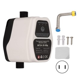 Booster Pump, Automatic Water Pressure Shower Boosting Recirculating Wall Mounted DC Pump 100‑240V (US Plug)