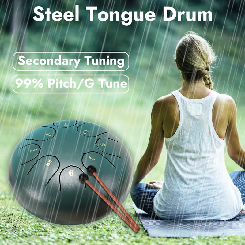 EUBSWA Garden Rain Drum, 8 Notes, Chakra Rain Drum for