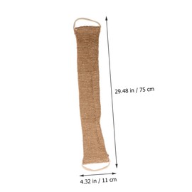 FOMIYES 2pcs Back Towel Bath Gloves for Exfoliation and Deep Cleansing Natural Ramie for Men and Women Easy to Use and Clean Brown