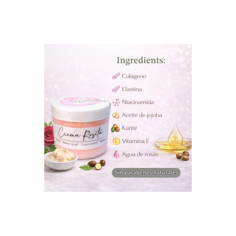 Crema Rosita de Obregón 100 g – Aclarante, Nutritiva y