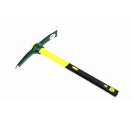 Ergonomic Solid Aim Mid Sized Hand-Held Pick Mattock Classic Digging Tool, Heavy Duty Extra Thick Steel Pickaxe with Heavy Duty Handle (15inch Overall in Length With 1.5" x 10" Steel Blade.)
