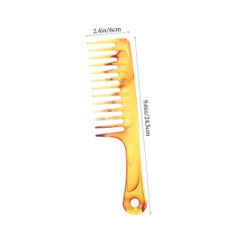 Healeved 1Set Vintage Plastic Hair Comb for Men Amber Wide Tooth Hair Combs for Easy and Styling Comfortable Grip Collection for Home Use