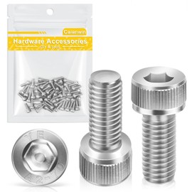 M3 x 8 mm Cylinder Screws with Hexagon Socket, Pack of 50, Caianwin DIN 912 Stainless Steel (A2 V2A) Screws for Industrial Machinery, Motor Vehicles, Construction