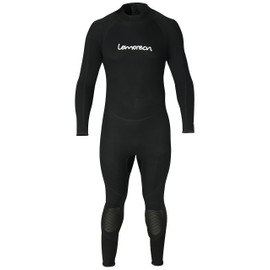 Lemorecn Wetsuits Mens Front Zip Neoprene 3mm Full Suit(3040black-XL)