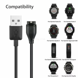 Garmin Approach S12 Charger Replacement Charging Charge Cable Cord USB (Black)