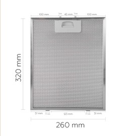 SERENA Cooker Hood Filter 320 x 260 (Pack of 3)