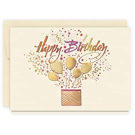 The Gallery Collection, 1 Count Card Pack, Birthday Card with Pearl Lined Envelope (Starburst Celebration)
