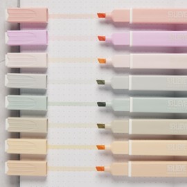 BLIEVE- Aesthetic Highlighters No Bleed Through Assorted Colors, Cute Highlighter For Journaling Office Supplies And School Accessories, Bible Highlighters And Pens No Bleed Essentials (BOHO LIGHT)