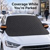 Car Windshield Cover for Ice and Snow - Black Front