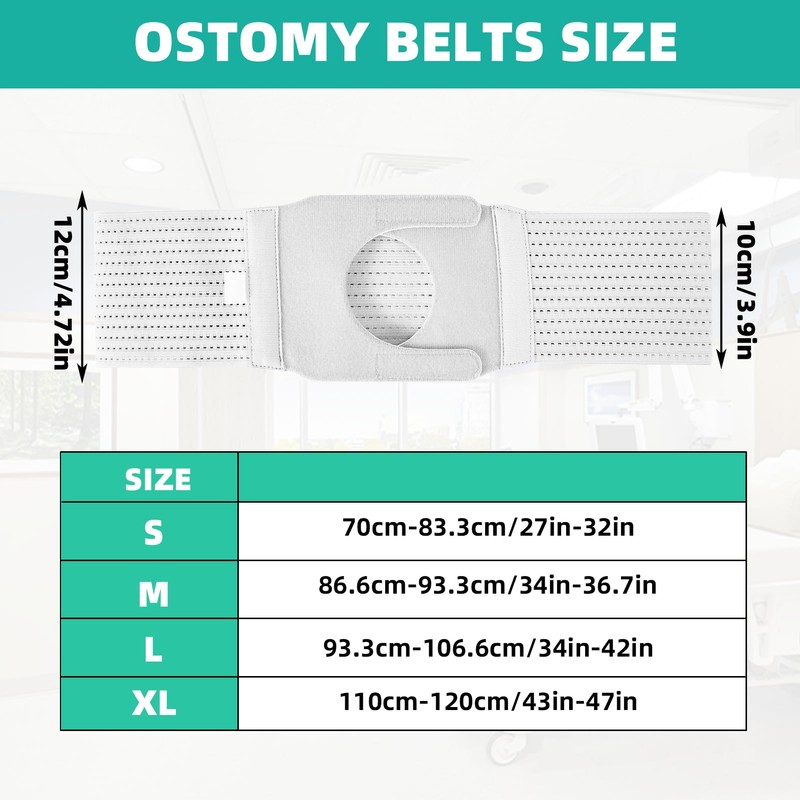 Ostomy Belt, Adjustable Stoma Support Belt, Universal Ileostomy Colostomy Belt