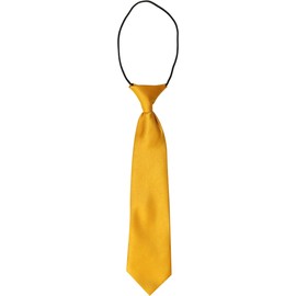 AAMERA Kids Elastic Neckties, Toddlers, Boys, Girls, Preschoolers, Weddings, Birthdays, Graduations, Communions (Yellow)