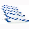 6pcs Deep Blue White Candy Cane Christmas Decorations,13cm Glitter Candy
