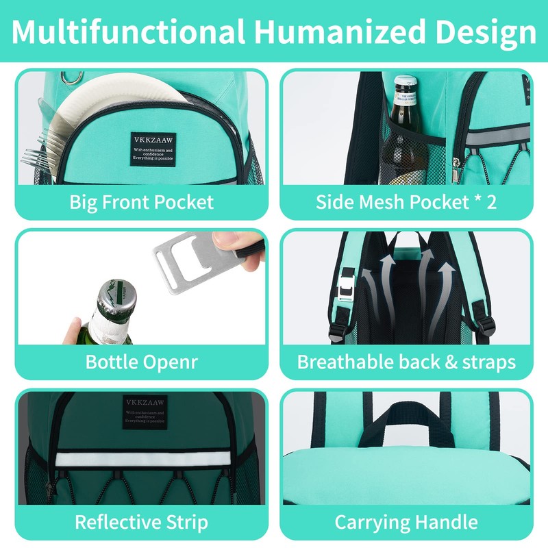 Backpack Cooler Backpack 26 Cans Insulated Leak Proof for Women