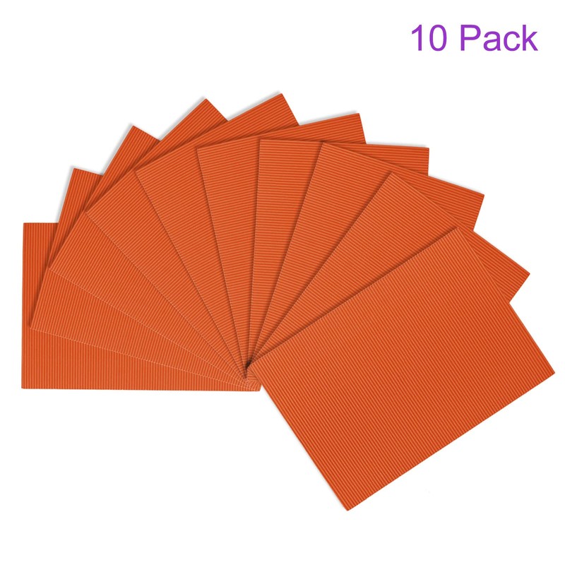 DMiotech 10pcs 20x30cm Corrugated Sheet DIY Project Orange for Box