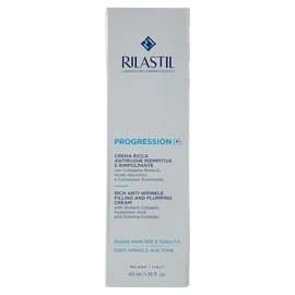 Rilastil - Progression (+) Crema Rica Antiarrugas, Reafirma, Hidrata e Ilumina la Piel, con Ácido Hialurónico y Colágeno Biotech, para Pieles en Pre y