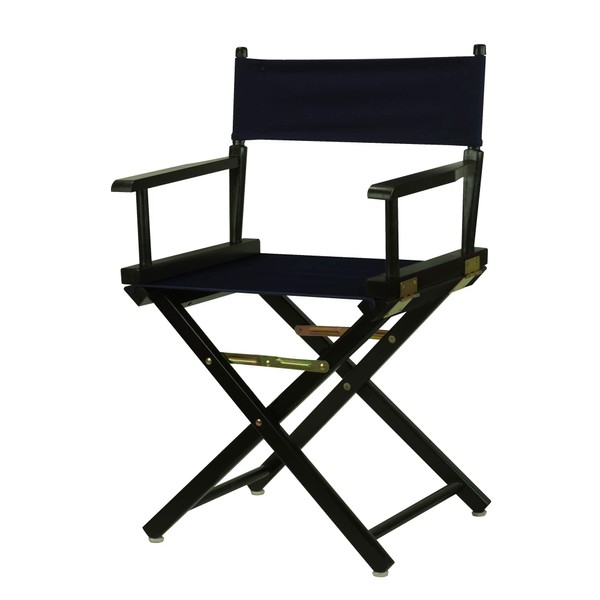 Casual Home 18" Classic Height Directors-Chairs, Black Frame/Navy Blue Canvas