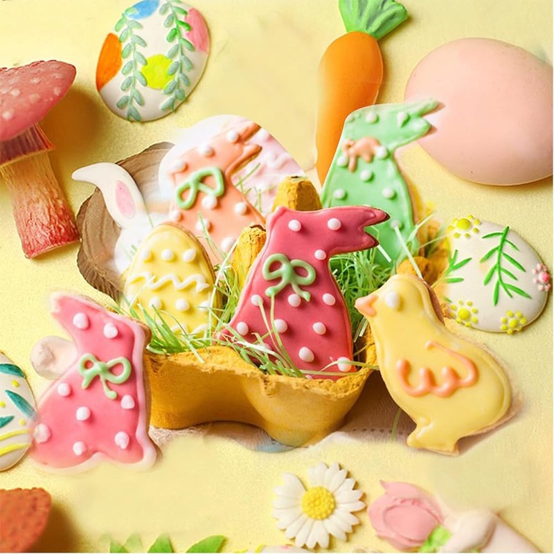 Easter Cookie Cutter Set, 6 Pieces Stainless Steel Cookie Cutter
