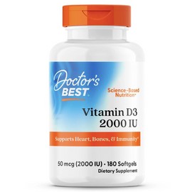 Vitamin D3 1000 IU Supports Bone Health Immune Function Non GMO 180 Count