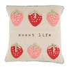 Mud Pie Strawberry Crochet Pillow