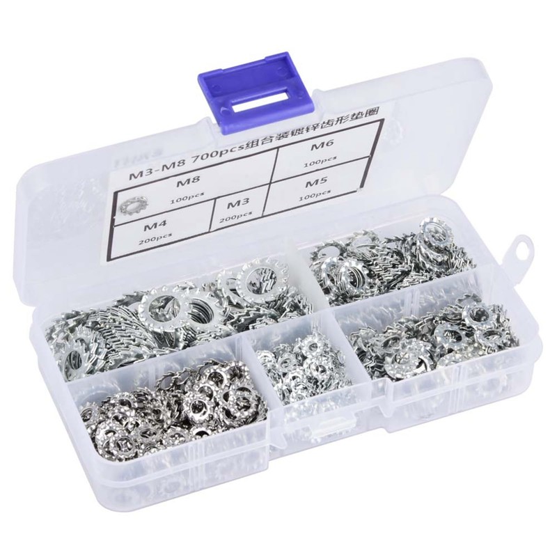 Tooth Washers, 700 Pieces Toothed Washers, Galvanised Flap Discs, External