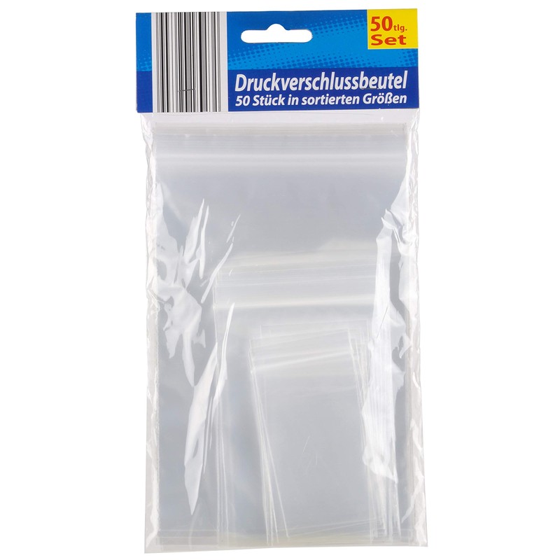 026309WU, Pack of 100 Grip Seal Bags in 3 Sizes,