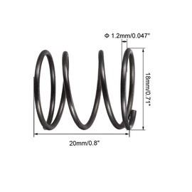 MACHSWON Compression Spring for Everything From Home Appliances to Motor Equipment Motor Home Repairs Spring Steel Extension Spring 1.2mm Wire Dia , 18mm OD , 20mm Free Length