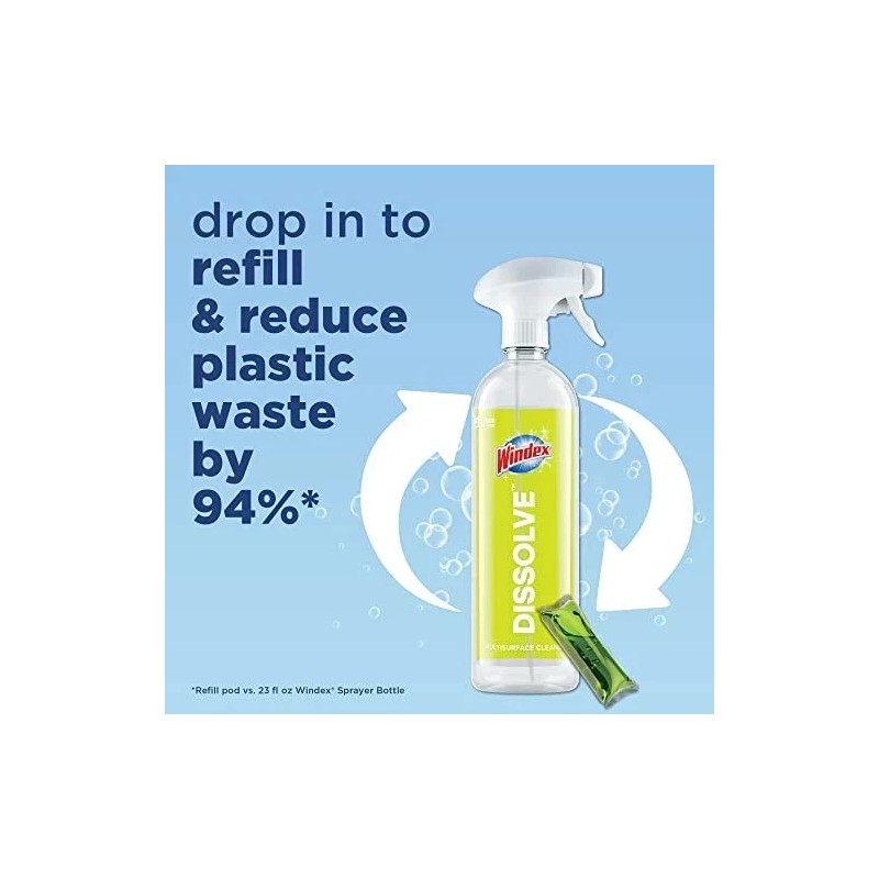 Windex Dissolve Concentrated Pods Multisurface Cleaner 3 Refill Pack