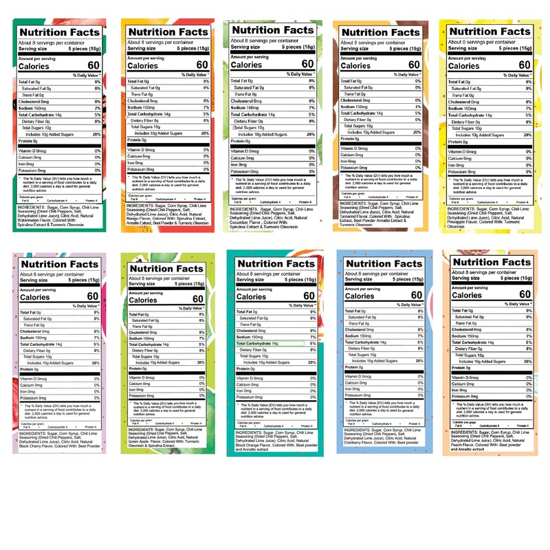 Tamalitoz by Sugarox - Whole Enchilada Pack: 10 Candy Flavors,