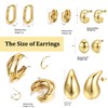 6 Pcs Gold Hoop Earrings Set Gold Plated Earrings Women