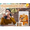 ULTHMOK Turmeric Ginger Cinnamon Tea 120Bags No Additive Support Brain