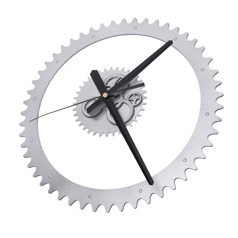 Simple Wall Clock Hollow Gear Frameless Design Hanging Clock with