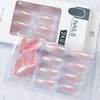 Press on Nails Almond Medium White Pink Fake Nails with