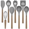 Silicone Kitchen Cooking Utensil Set, 9Pcs Kitchen Utensils Spatula Set