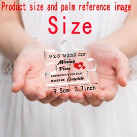 QMVMV Anniversary Puzzle-Shaped Acrylic Plaque Gifts for Husband Wife Valentines Gifts for Him Romantic Girlfriend Gifts for Her Birthday Gifts for Boyfriend