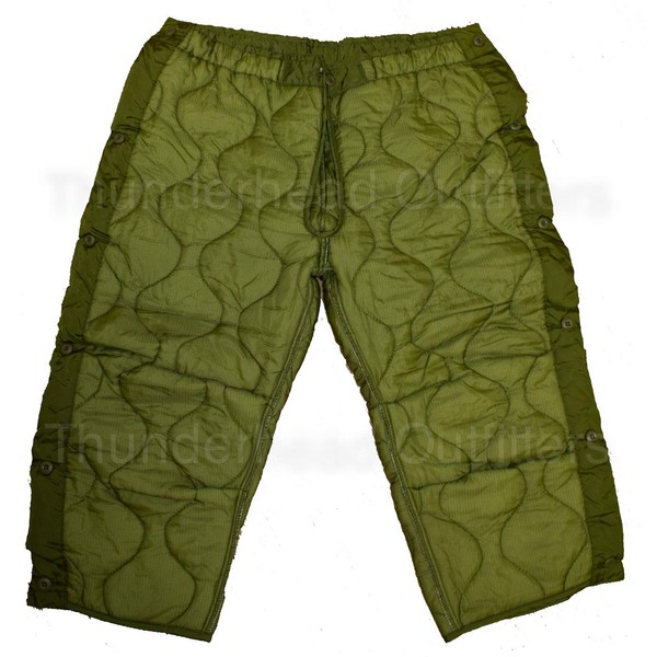 Military Field Pant Liner Cold Weather Trousers Quilted -Olive Drab Green LSR Large Short and Regular