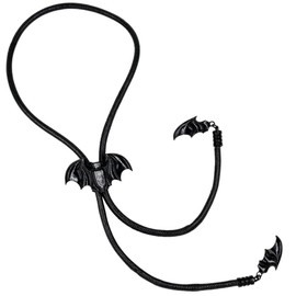 kreepsville 666 Gothic Black Bat Bolo Western Tie