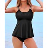 Bsubseach Tankini Swimsuits for Women 2 Piece Bathing Suit Scalloped
