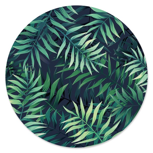 Tropical Mouse Mat I Diameter 22 cm I Mouse Mat