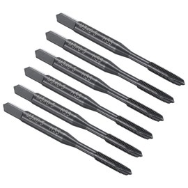 sourcing map Spiral Point Plug Threading Tap M3 x 0.5 Thread, Ground Threads H2, High Speed Steel 6542, Nitriding, Metric Screw Taps Tapping Bit for Thread Repair, 6pcs