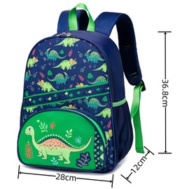 LOIDOU Children's Backpack Boys Children's Backpack Daypack Preschool Backpack Nursery Bag School Backpack for School Nursery, green dinosaur, Children's game gold "cartoon"}