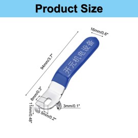 PATIKIL Lever Handle for Ball Valve, 1pcs Metal Valve Handle Total Length 94mm with Hole Size 8x5x3mm for Outdoor Faucet Replacement Repair Hose Bib Blue