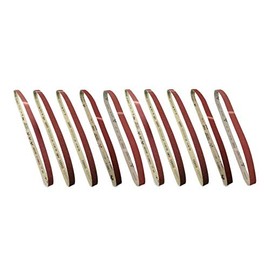 1 Inch X 42 Inch Sanding Belts, 60/80/100/120/150/180/240/320/400/600 Grits, Belt Sander Tool for Woodworking, Metal Polishing, Aluminum Oxide Sanding Belts (10 Pack)